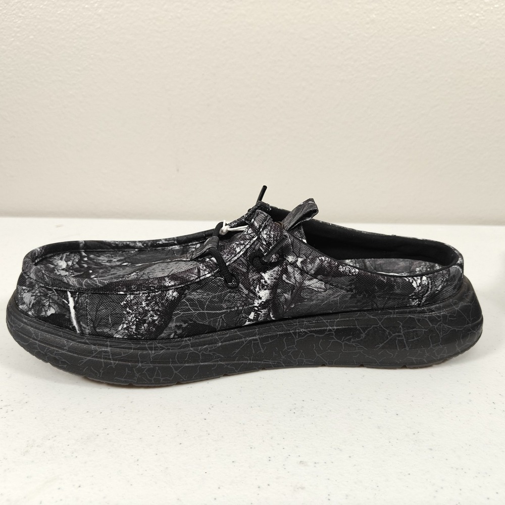 Hey Dude x Jelly Roll Wally Realtree Edge Camo Men's 10 Black Slip On Shoes NWT - Picture 7 of 9